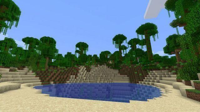 Como encontrar um bioma de selva no Minecraft