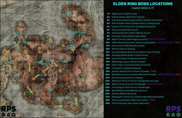 Ubicaciones de jefes de Elden Ring: dónde encontrar los 238 jefes de Elden Ring